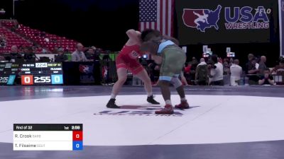 92 kg Rnd Of 32 - Riley Crook, Sarbacker Wrestling Academy vs Trillyon Filsaime, Southeastern Wrestling Club