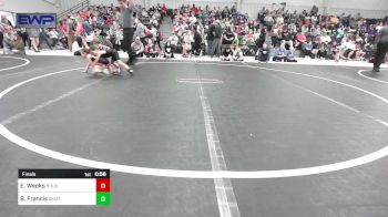 37 lbs Final - Easton Weeks, Hulbert vs Bradley Francis, Skiatook Youth Wrestling