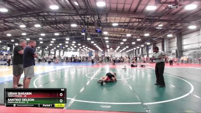 68 lbs Rd# 10- 4:00pm Saturday Final Pool - Santino DeLeon, Maryland BLACK vs Uriah Barabin, Terps Xtreme