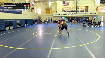 285 lbs Semifinal - Jude Beers, Northeast Oklahoma vs Hayden Simpson, Oklahoma State