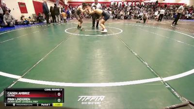 165 lbs Cons. Round 3 - Caden Ambriz, Leland vs Finn Lindgren, Sacred Heart Cathedral Prep