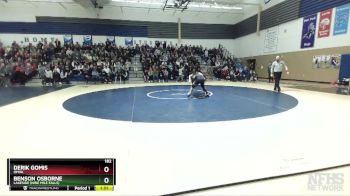 182 lbs Quarterfinal - Benson Osborne, Lakeside (Nine Mile Falls) vs Derik Gomis, Omak