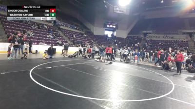 49 lbs Cons. Quarters - Enoch Collins, Hugoton Wrestling Club vs Kashton Kaylor, Team Aggression Wrestling Club