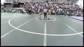 Girls 110 lbs Cons. Round 1 - Olivia Lewis, Capuchino&nbsp;Girls vs Clarissa Rico, Gonzales Girls