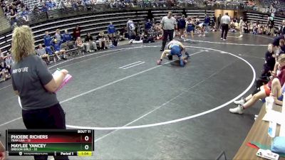 107 lbs Round 4 (6 Team) - Maylee Yancey, Oregon Girls vs Phoebe Richers, Team USA