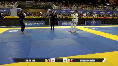 Hailey Ryan Martin vs Zoe Ava Peek 2026 Pan Kids Jiu-Jitsu IBJJF Championship