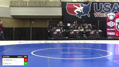 8U Girls - 43 lbs Champ. Round 1 - Naya Rosman, Oak Hill Wrestling Club vs Caliyah Cruz, Arizona