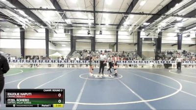 125 lbs Champ. Round 3 - Enjolie Naputi, Laguna Creek H S vs Itzel Romero, Central Valley (Ceres)