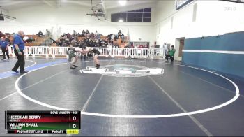 165 lbs Cons. Round 5 - Hezekiah Berry, Reedley vs William Small, Tehachapi