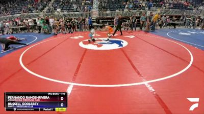 110 lbs Quarterfinal - Fernando Ramos-Rivera, Jackson Hole Wrestling Club vs Russell Goolsbey, Powell Wrestling Club