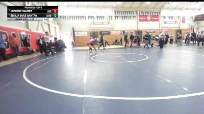 115 lbs Cons. Semi - Jazlene Valdez, James Logan High School vs Emilia Diaz Gaytan, Hayward