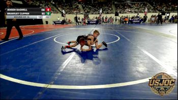 49 lbs Round Of 16 - Jensen Bagwell, Cowboy Wrestling Club vs Brantley Clipper, Norman Grappling Club
