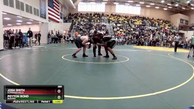 285 lbs Cons. Round 3 - Peyton Bond, BUCHTEL vs Josh Smith, CUYAHOGA FALLS