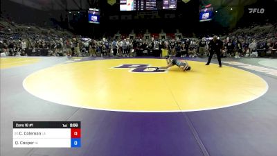 100 lbs Cons 16 #1 - Chevy Coleman, LA vs Quincy Cooper, IA