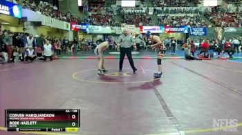 AA - 138 lbs Cons. Semi - Bode Hazlett, Butte vs Corven Marquardson, Billings Senior High School