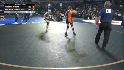 120 lbs Round Of 32 - Kaelena Ahrens, Vacaville (SJ) vs Simoneta Zickeviciute, Granada Hills (LA)