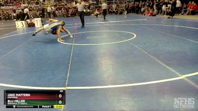 114 lbs Cons. Round 2 - Jake Mattern, Sheyenne vs Blu Miller, Bismarck St Mary`s