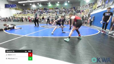 73 lbs Round Of 16 - Judson Gann, Barnsdall Youth Wrestling vs Riley Mcclure, Raw Wrestling Club