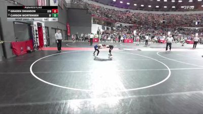 79 lbs Cons. Round 3 - Carson Mortensen, River Falls vs Graden Swanson, Omro Youth Wrestling