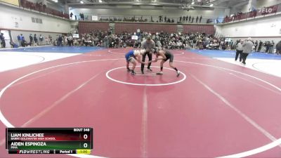 113 lbs Cons. Round 2 - Liam Kinlichee, Barry Goldwater High School vs Aiden Espinoza, Pima