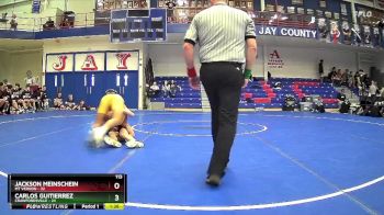 113 lbs Champ Round 1 (16 Team) - Jackson Meinschein, Mt Vernon vs Carlos Guitierrez, Crawfordsville
