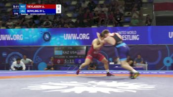 77 kg Repechage - Akzhan Ykylassov, Kazakhstan vs Leister Bowling Iv, United States