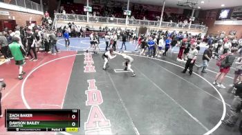 132 lbs Cons. Round 5 - Zach Baker, Tahoma vs Dawson Bailey, Clarkston