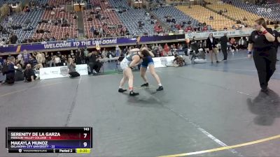 143 lbs Placement Matches (16 Team) - Aspen Dodge, University Of Providence vs Mea Mohler, Texas Wesleyan