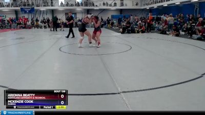 155 lbs Semifinal - Arionna Beatty, Northland Community & Technical vs Mckenzie Cook, Eureka