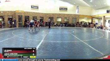 112 lbs Round 2 - Leeah Shelton, Perry Meridian Wrestling Club vs Jo Eimes, Indiana
