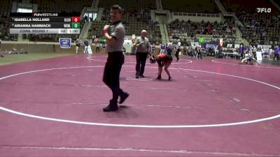 1-5A 132 Cons. Round 1 - Arianna Hammack, W. S. Neal vs Isabella Holland, Cleburne County