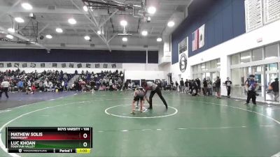 106 lbs Cons. Round 2 - Mathew Solis, Paramount vs Luc Khoan, Fountain Valley