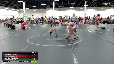 130 lbs Quarterfinal - Dylan Yannick, Owen J Robert vs Gannon Beach, Upstate Uprising