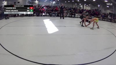 141 lbs Cons. Round 1 - Isaac Velasco, Rocks Wrestling Club vs Cooper Ritz, Kearney