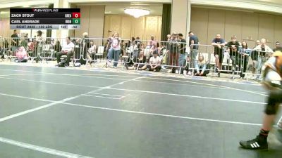 132 lbs Consi Of 16 #1 - Zach Stout, Great Oak HS vs Carl Andrade, Iron Forge WC