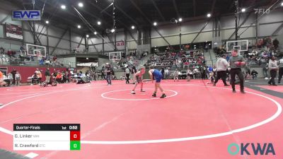 100 lbs Quarterfinal - Gavin Linker, Van Buren Matdawgs vs Ryken Crawford, Owasso Takedown Club