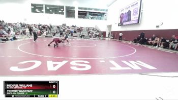 149 lbs Round 3 (3 Team) - Michael Williams, Mt. SAC (Maroon) vs Trevor Wagstaff, Santa Ana College