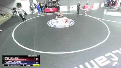 65 lbs Cons. Round 3 - Cole Melloch, Guardian Knights Wrestling Club vs Maxwell Haban, Casa Roble High School Wrestling