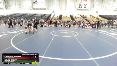 215 lbs Semifinal - Cameron Mosher, HF-L Wrestling vs Bryce Dadey, Club Not Listed
