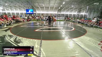 132 lbs Round 2 (6 Team) - Legend Ellis, Oklahoma Outlaws Blue vs Durand Hamley, North Dakota