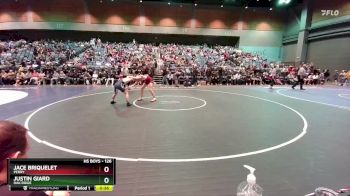 126 lbs Cons. Round 5 - Justin Giard, Oak Ridge vs Jace Briquelet, Perry