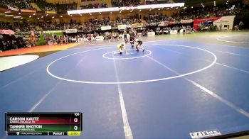 103 lbs Champ. Round 1 - Carson Kautz, Juneau-Douglas HS vs Tanner Rhoton, Lathrop Wrestling