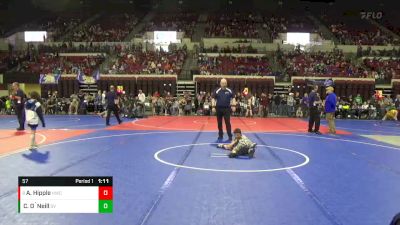 57 lbs Semifinal - Avyn Hipple, Havre Wrestling Club vs Clayton O`Neill, Silver Valley