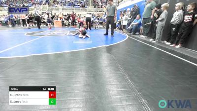 52 lbs Round Of 16 - Clayton Brady, Barnsdall Youth Wrestling vs Emmett Jerry, Rough Riders