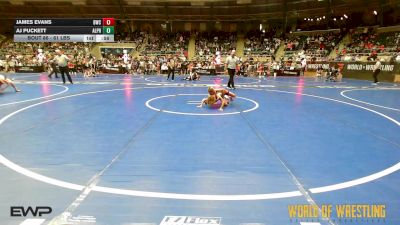 61 lbs Quarterfinal - James Evans, Bartlesville Wrestling Club vs AJ Puckett, Alpha Elite, Mi