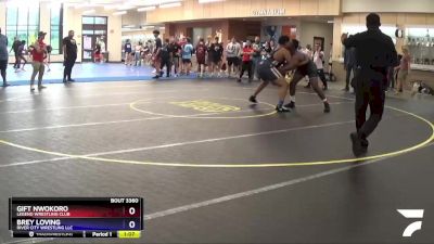 285 lbs 5th Place Match - Brey Loving, River City Wrestling LLC vs Gift Nwokoro, Legend Wrestling Club