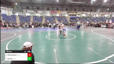 100 lbs Rr Rnd 1 - Jaxen Richardson, Team Garcia vs Treyson Stoner, Bear Cave WC