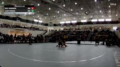 157 lbs 2nd Wrestleback (16 Team) - Luke Pinson, St Pius X School vs Will Sanders, Perry