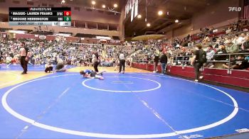 110 lbs Round 2 - Maggie- Lauren Franks, Springdale Youth Wrestling Club vs Brooke Herrington, Battlefield Wrestling Club