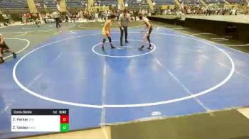 102 lbs Consolation - Zan Parker, 208 Badgers vs Zack Valdez, NM Bad Boyz